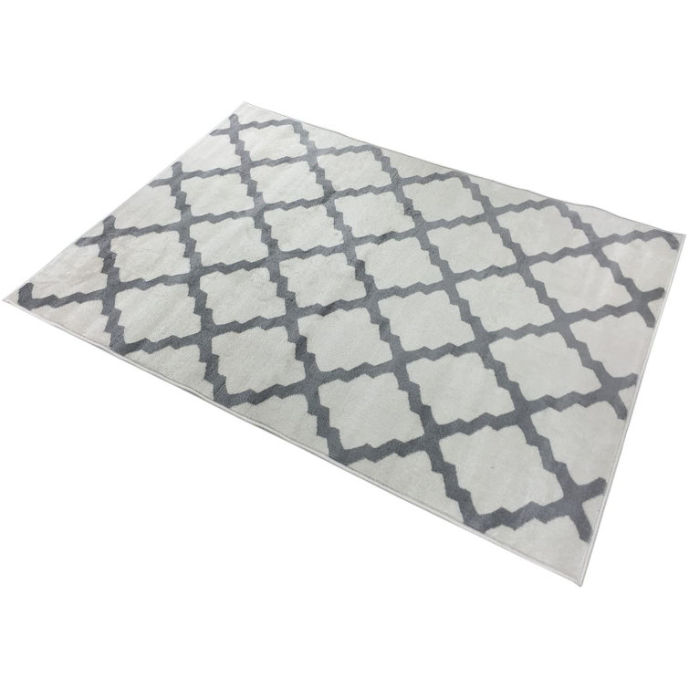 Charlton Home® Alpes Geometric Off White Area Rug Wayfair
